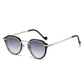 Ins Trend High Quality Metal Oval Eyeglasses Uv400 Luxury Sunglasses Men Custom logo Wholesale Punk Gafas De Sol Women