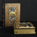 New Magic Notebook with Pegasus Pentagram Pattern Black Cat Head Creative Inlaid with Natural Crystal Stone