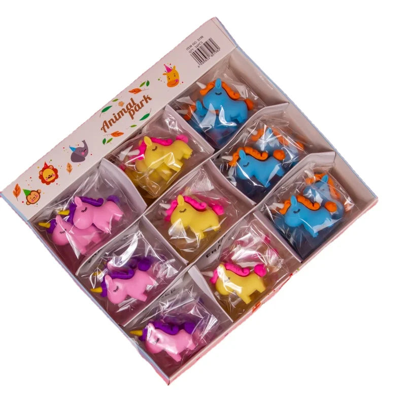 Kawaii Cute Uni-Corn Pencil Eraser Custom Hot Sale Funny Stationery for Children