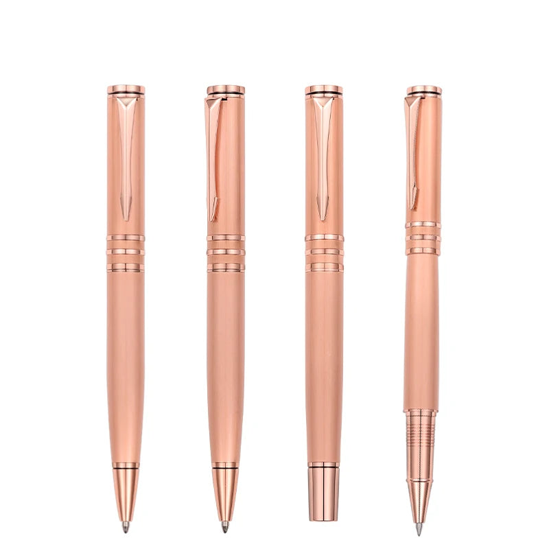 Luxury Gift Gold Engraved Etching Metal Advertising Print Custom logo Pair Best Bulk Ballpoint Pens