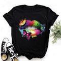 Custom Women'S T-Shirts Printed Cute Short Sleeve T-Shirt Summer Fashion Girl'S Letters Vintage Cotton Round Neck Tops Tee