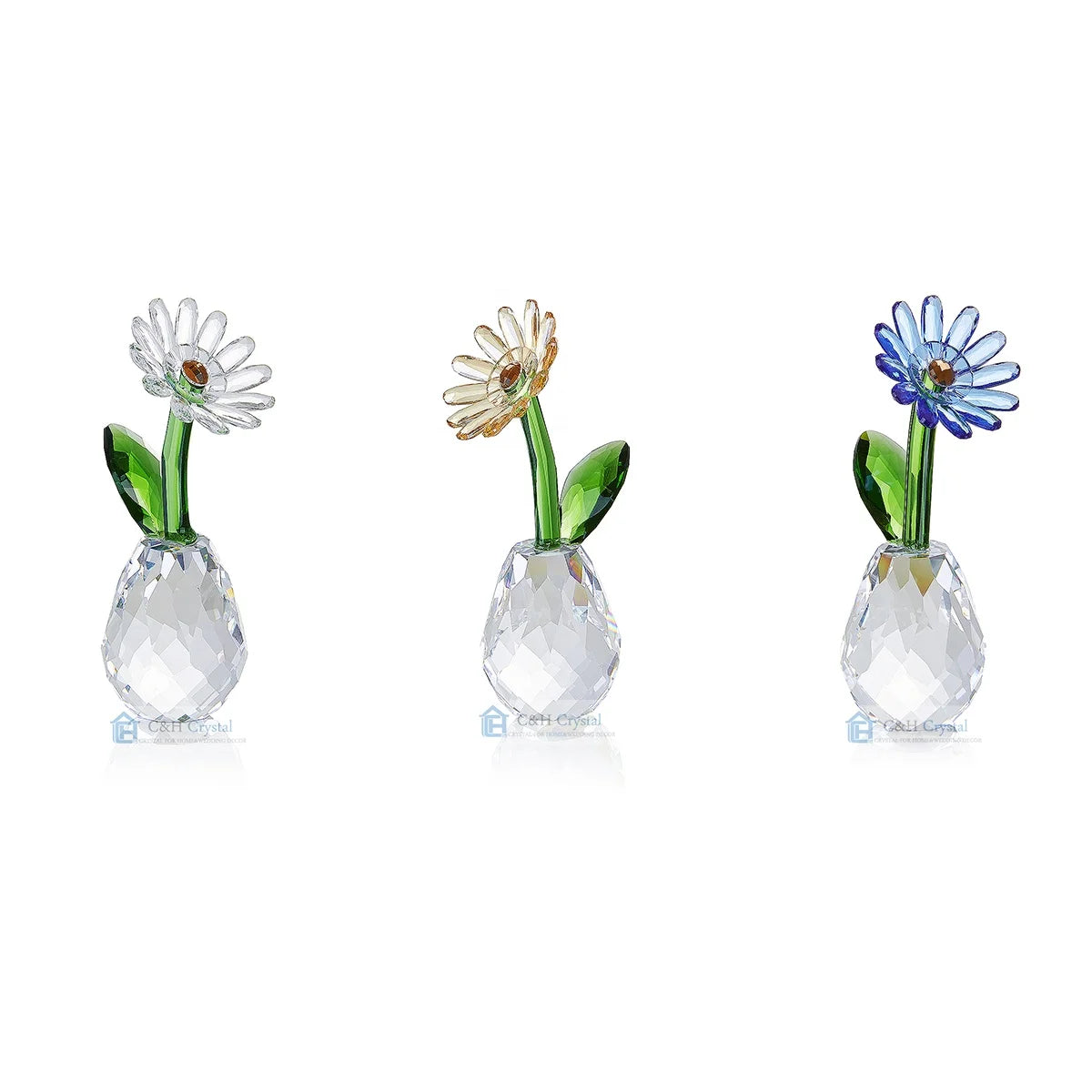 Top K9 Crystal Flower for Table Decoration for Valentine's Day Festivities-CHCG330