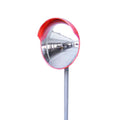 230 Degree View Angle PE Round Traffic Mirror Outdoor Use Stainless Steel Concave Convex Mirror PC Material