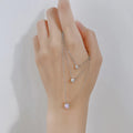 Real 925 Sterling Silver Sweet Geometric Square CZ Pendant Clavicle Necklace for Women Wedding Party Jewelry