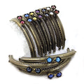 Deepeel BS602 12.5cm Bag Hardware Accessories Handbag Handle Lotus Head Beads Bronze Bag Frame