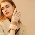 Fashion Custom Running Warming Ladies Tactile Mittens Touchscreen Wool Winter Women Gloves