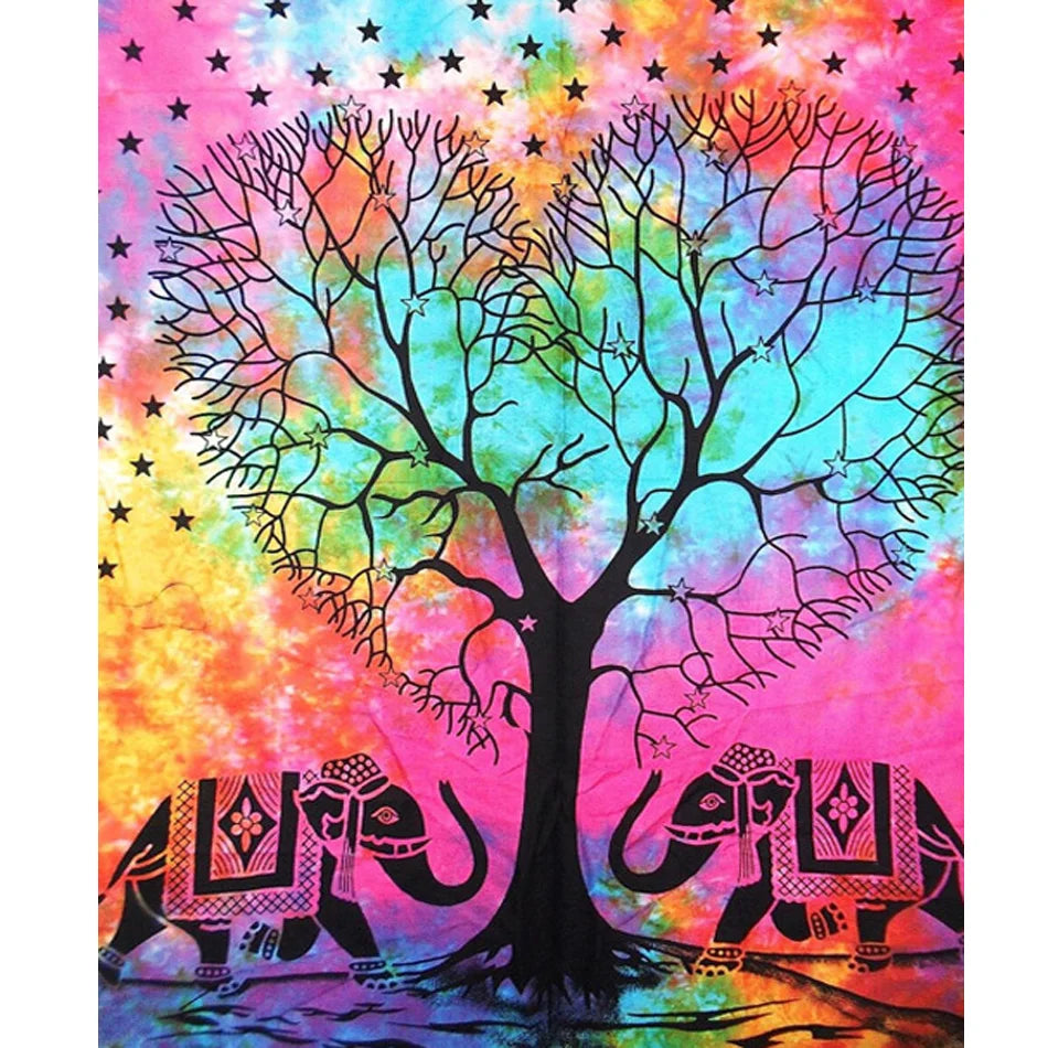 Abstract Tree DIY Wall Art Decors Kit Colorful Painting by Numbers for Adults Landscape Subject 40x50cm Handmade Starter Gift