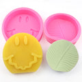 XGY-105 Silicone Chocolate Mould with Round Smiling Face/leaf Shape  Silicone Sugar Lace Mould 3D Fondant Mermaid Tail Cake Mold