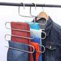 5 Layers Stainless Steel Clothes Hangers S Shape Pants Storage Hangers Clothes Storage Rack Multilayer Storage Cloth Hanger