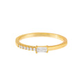 Zuola Trendy Custom Ins Hot Rectangular Cubic Zircon Ring 18K Gold Plated Eco-friendly Brass Wholesale Fine Rings for Women