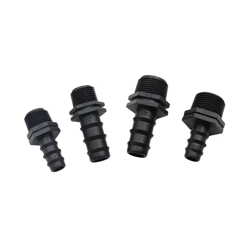 Garden Hose Barb Fittings 1/2 3/4 Inch Male Thread Barbed Adapters DN16 DN20 Connectors MegaBDM
