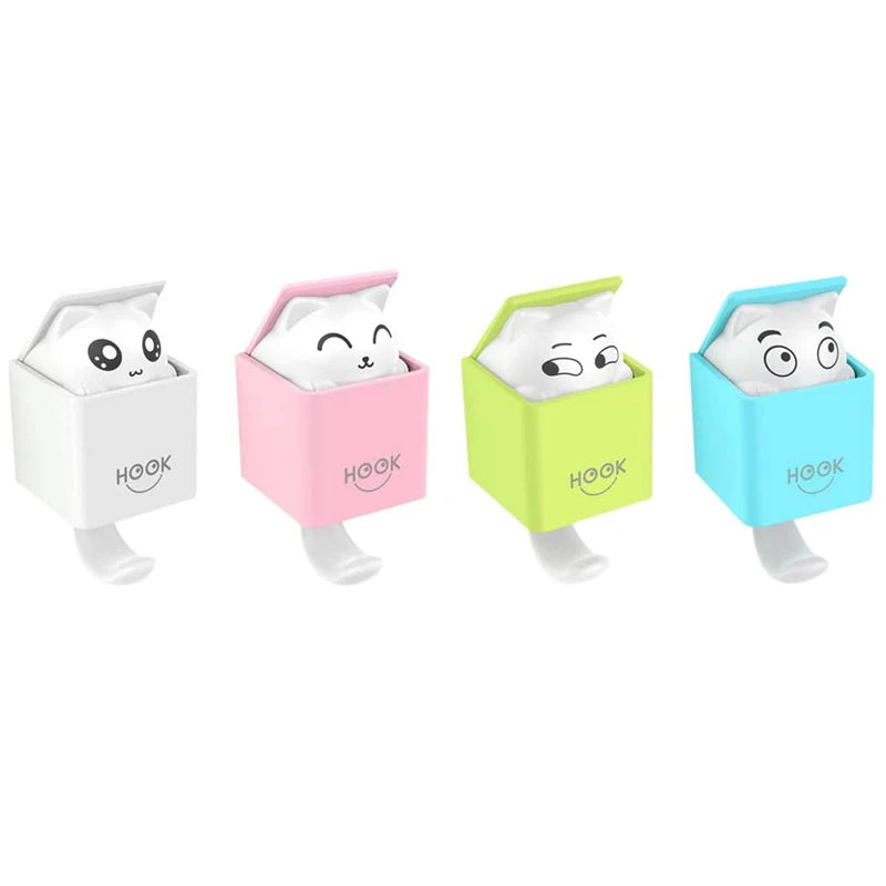 Utility Cat Hook for Wall Hanging Decoration Coat Hooks Wall Mounted Cat Heavy Duty Wall Hooks for Coat Scarf Hat Towel Bag