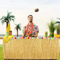 Best Selling Luau Leis Straw Grass Hawaiian Party Table Skirt Luau Party Decorations for Hawaiian Summer Party