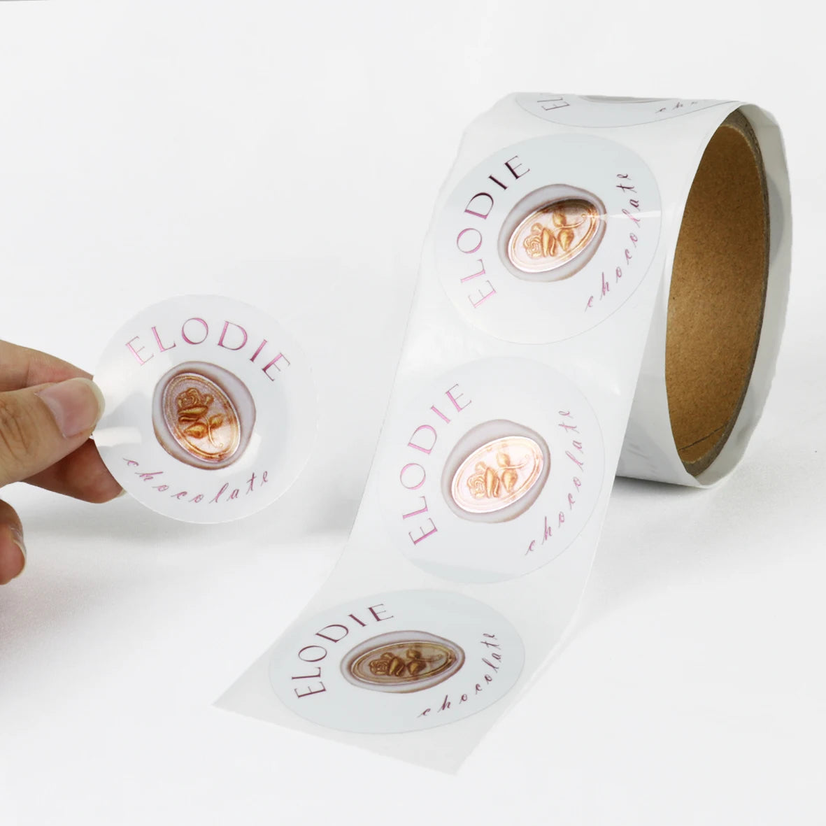 Custom Label Sticker Printing Custom Printed Roll Plastic Waterproof Adhesive Vinyl Food Glass Bottle Packaging Sticker Label