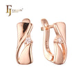 FJ Fallon Fashion Jewelry Earrings Plated in Rose Gold Brass Based
