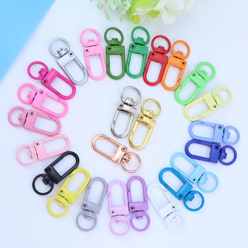 Metal Lobster Claw Clasps Swivel Lanyards Trigger Snap Hooks Strap Lanyard Snap Hooks Swivel Clasps for Jewelry Making Keychain