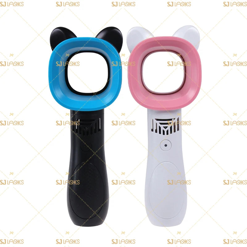 Free Samples Rechargeable Mini USB Fan for Lashes Extension Glue Dry Quickly  with Cat Ears  From Lashes Vendor with Your logo