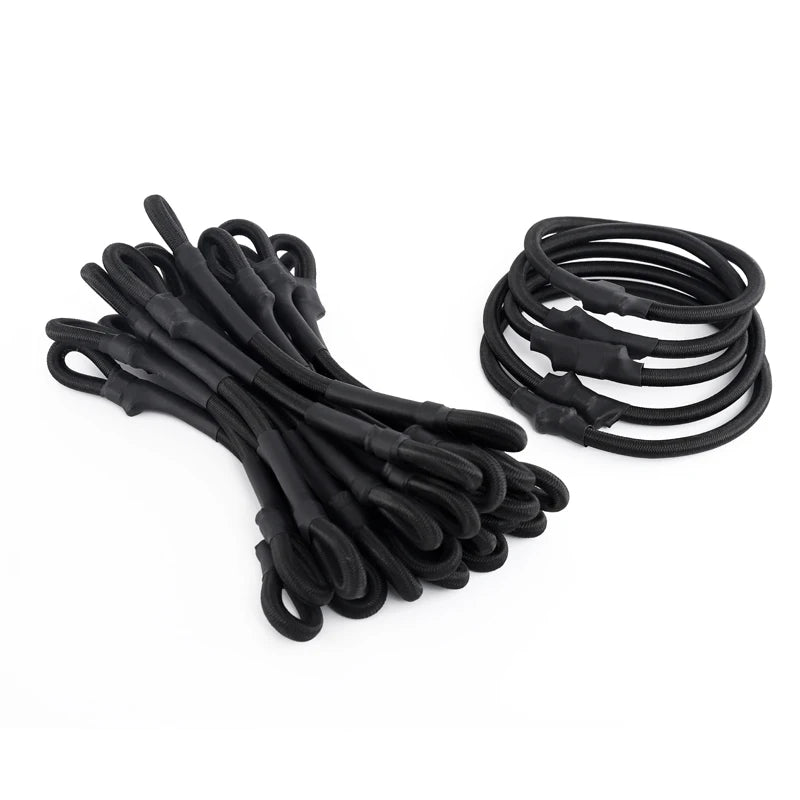 Wholesale Heavy Duty Elastic Bungee Cord With Hooks Latex Rubber Polyester Material for Outdoor Use Tie Down
