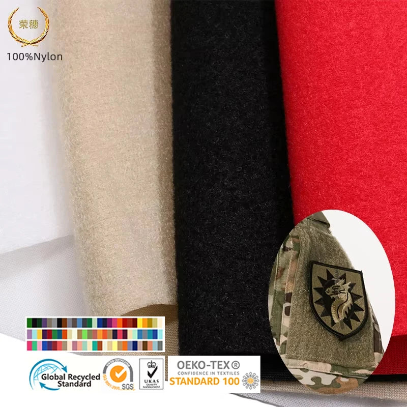 Customize High Quality and Hard Nylon Adhesive Cloth  Equipment Clothing Fabric Magic Armbands Velcro Hook and Loop Fabric