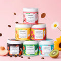 Peach Salt Shea Butter Vegan Wholesale Foaming Natural Whitening Exfoliating Coffee Green Tea Private Label Organic Body Scrub