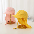 Children Quick Dry Sun Cap Toddler Bucket Hat for Boys Girls Kids Wide Brim Neck Flap Dropship Sunshade Hat