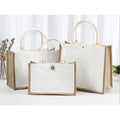 Wholesale Custom Jute Canvas Bag Recycled Cotton Canvas Beach Bag with Custom logo