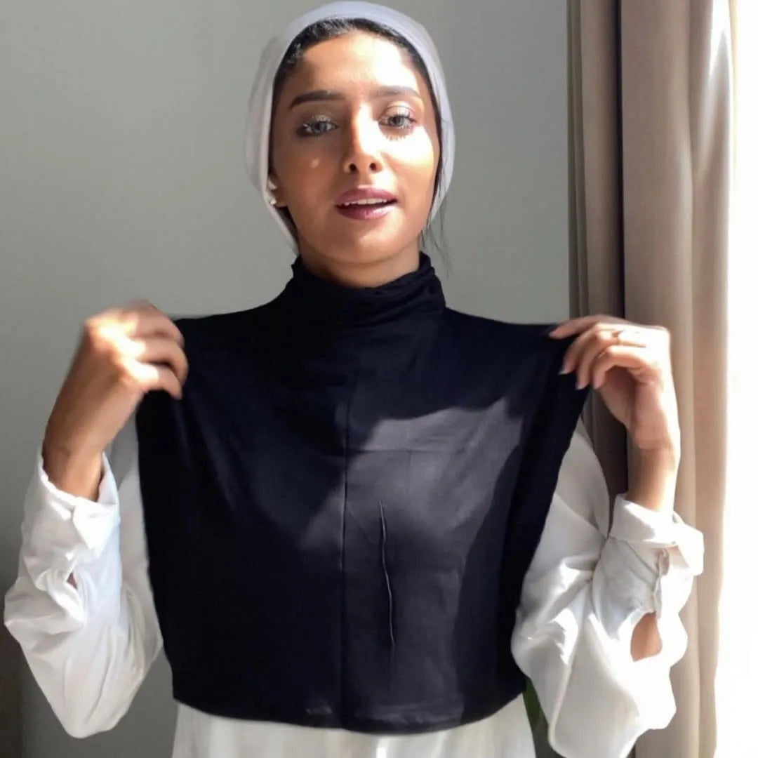 Soft False Collar for Women Solid Color Elastic Jersey Detachable Collar Cotton Modal High Neck False Collar