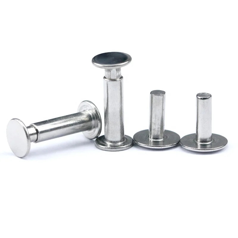 Remaches 304 Stainless Steel  Rivets Flat Head Double Male Female Rivet for New Energy Auto Accessories