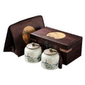 Custom Luxury Candle Cup Gift Set Wooden Box Packaging Custom Ceramic Jar Porcelain Platter Serving Dish for Wood Gift Box
