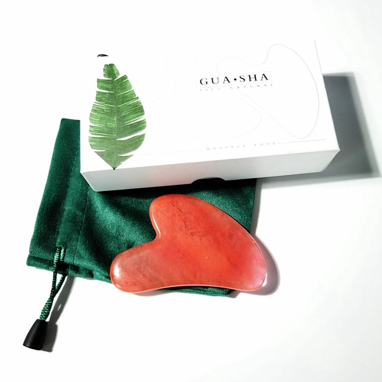 2026 100% Natural Amethyst Green Jade Guasha Private Label Scraping Watermelon Quartz Gua Sha Tools for Face Body Skincare