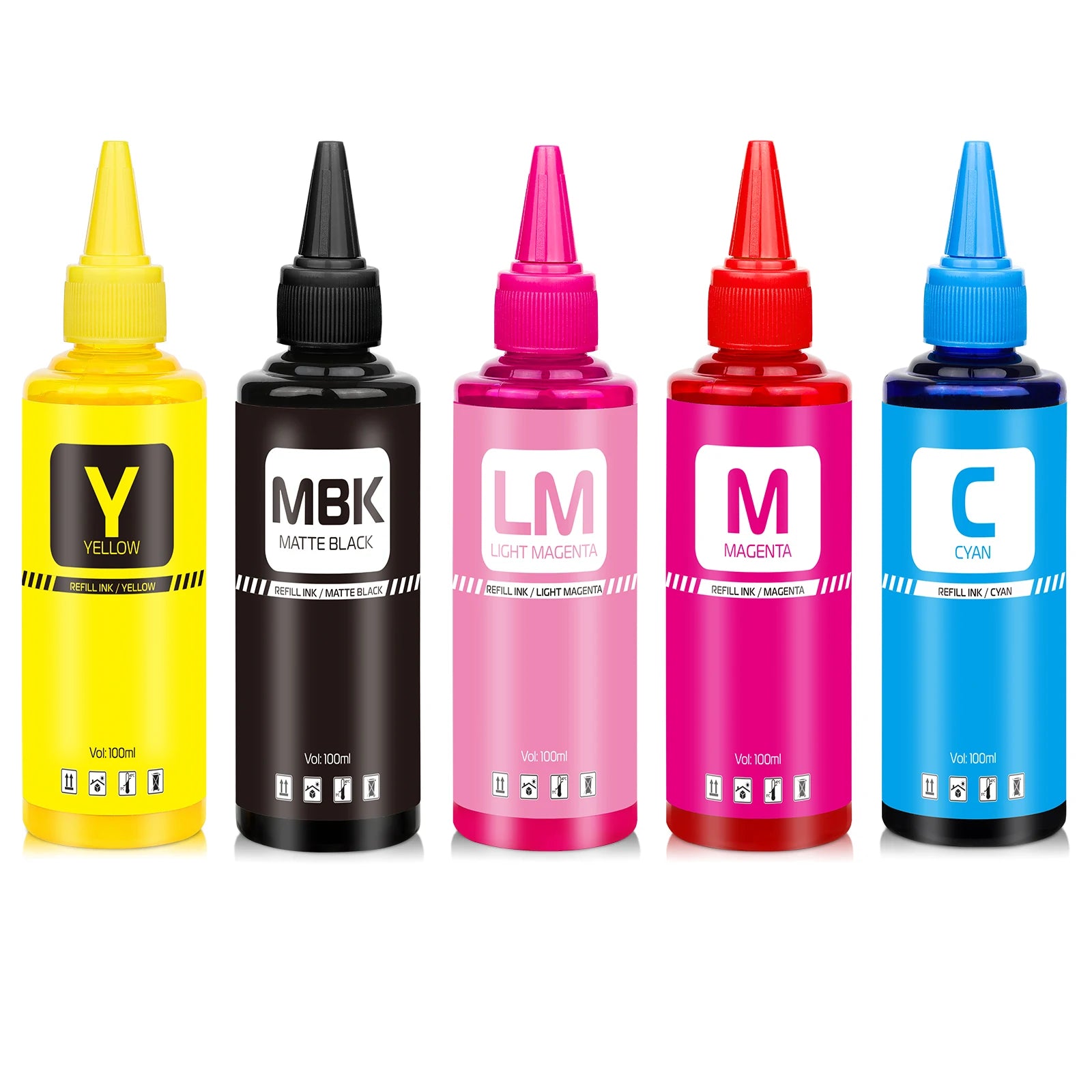 6 Colors 100ml Food Grade Edible Ink for Epson for Canon Cake Printing Machine Edible Ink Printer
