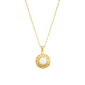 Hip Hop Retro Wind Shell Alphabet English Round Brand Pendant Necklace Autumn Winter Sweater Chain
