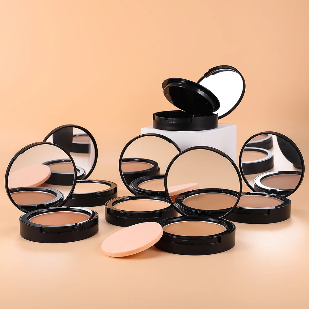 Waterproof  Pores Pressed Powder Private Label Custom Mineral Vegan Powder Foundation Setting Powder Bases