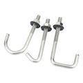 M5 M6 Stainless Steel 304 DIN Standard Plain Finish J Roofing Hook Bolt with Hex Nut Rubber Washer