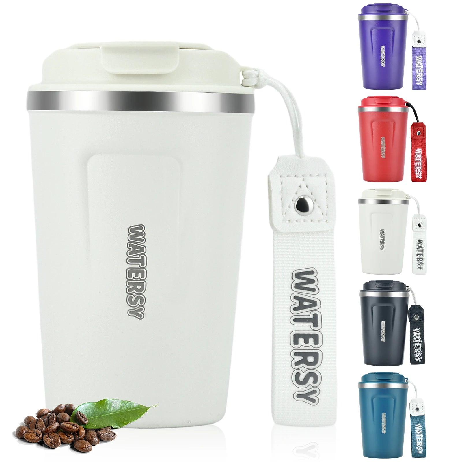 Hot Selling 380ml Stainless Steel Insulated Coffee Tumbler Double Wall Vacuum Flip Lids for Office Home Use Adult Gift Cup