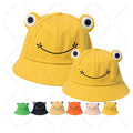 Hot Sale Blank Wide Brim Fishingman Hat Cap Sun Protection Cartoon Embroidery Frog Bucket Hats With Custom Logo
