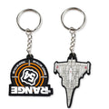 Custom Cheap 2d Pvc Airplane Rubber Keychain Aircraft Engine Personalized