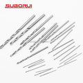 SUBORUI M2 6542 Small Mini Micro Power Drill Bit Set Small Precision Twist Drilling Kit Set ISO Plain HSS 10PCS 0.8mm 20mm