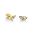 LOZRUNVE Silver 925 Gold Plated Jewelry Fashion Delicate Pave Cloud Stud Earring