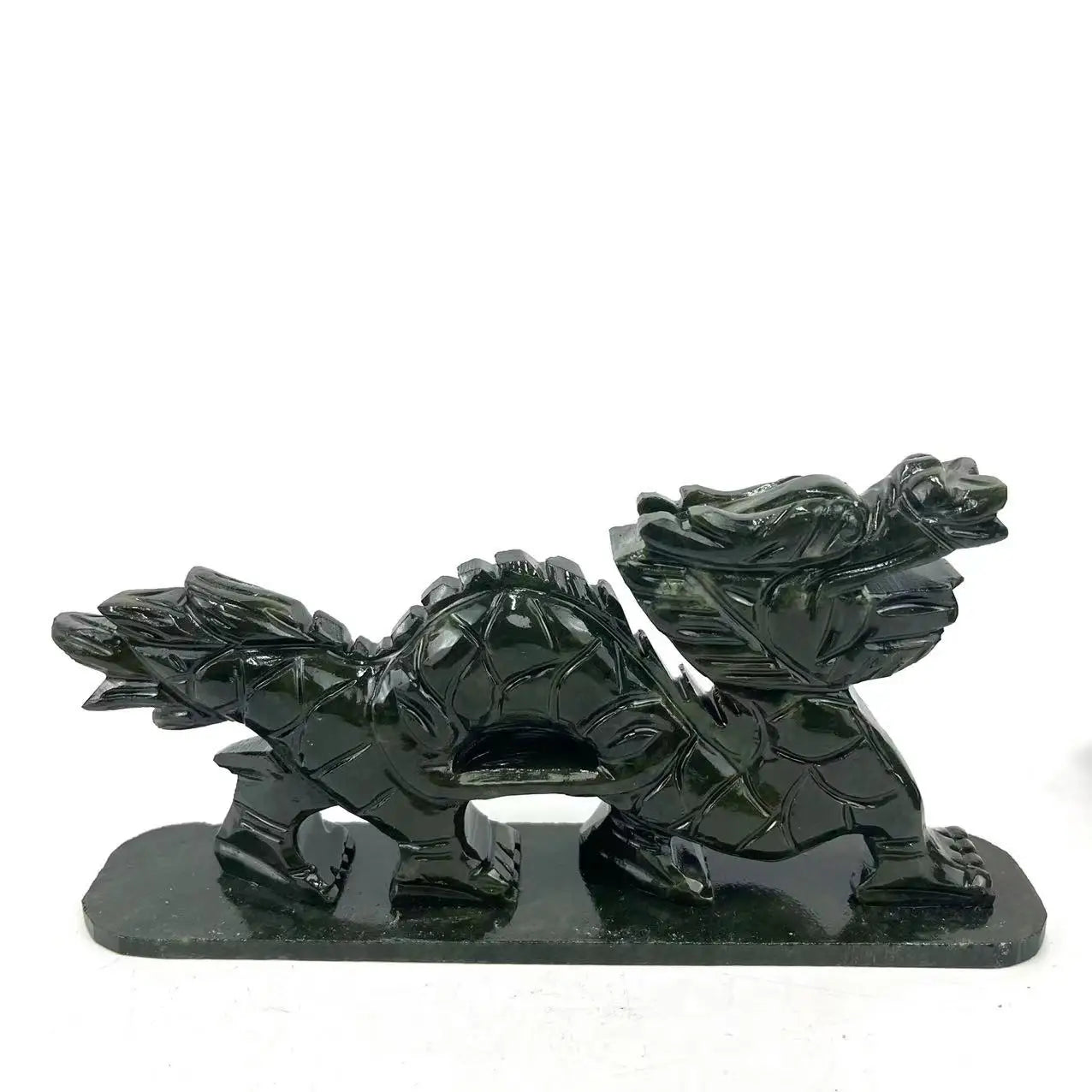 Hot Sale Natural Stone Hand Made Hsiuyen Jade Crafts About 17 cm Chinese Dragon XiuYan Jade for Decoration