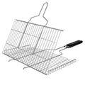 Outdoor Camping Barbecue Grilling Basket Barbecue Accessories Wooden Handle Wire Mesh Grilling Net