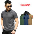 Men's Breathable Fabric Short Sleeve Polo Shirt Sport Tactical Shirt Hiking Hunting Outdoor Training Polo Shirt