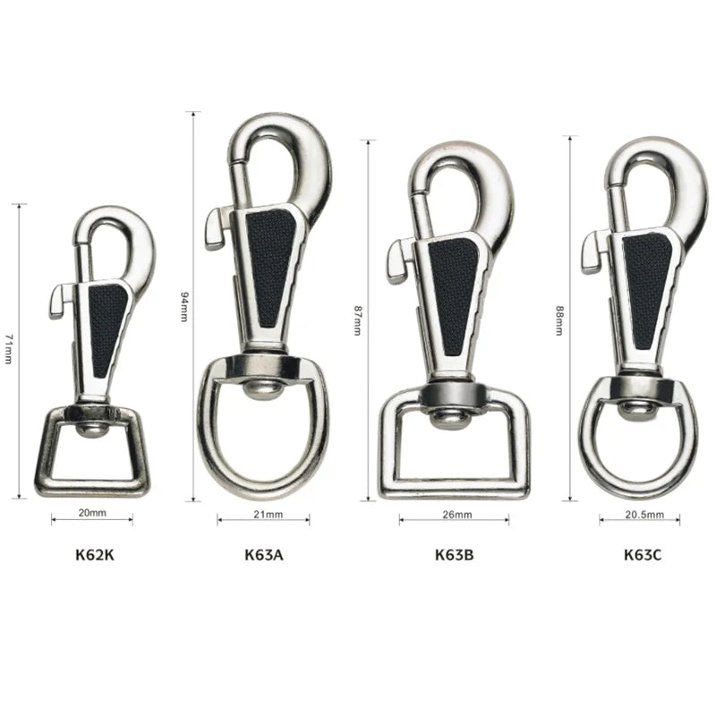 High-Strength Zinc Alloy Swivel Eye Dog Snap Hooks Standard Size Electroplated Model EH61B for Automotive Industry Low MOQ