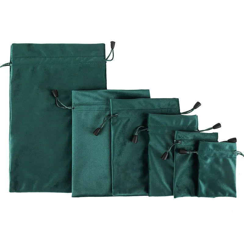 Wholesale Luxury Shoe Packaging Pouches With Custom Logo Suede Velvet Drawstring Bags
