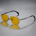 Yvan YV-TS906 Designer Retro Double Bridge Full Rim Sunglasses Men Women Pure Titanium Polarized UV Protection Luxe Shades