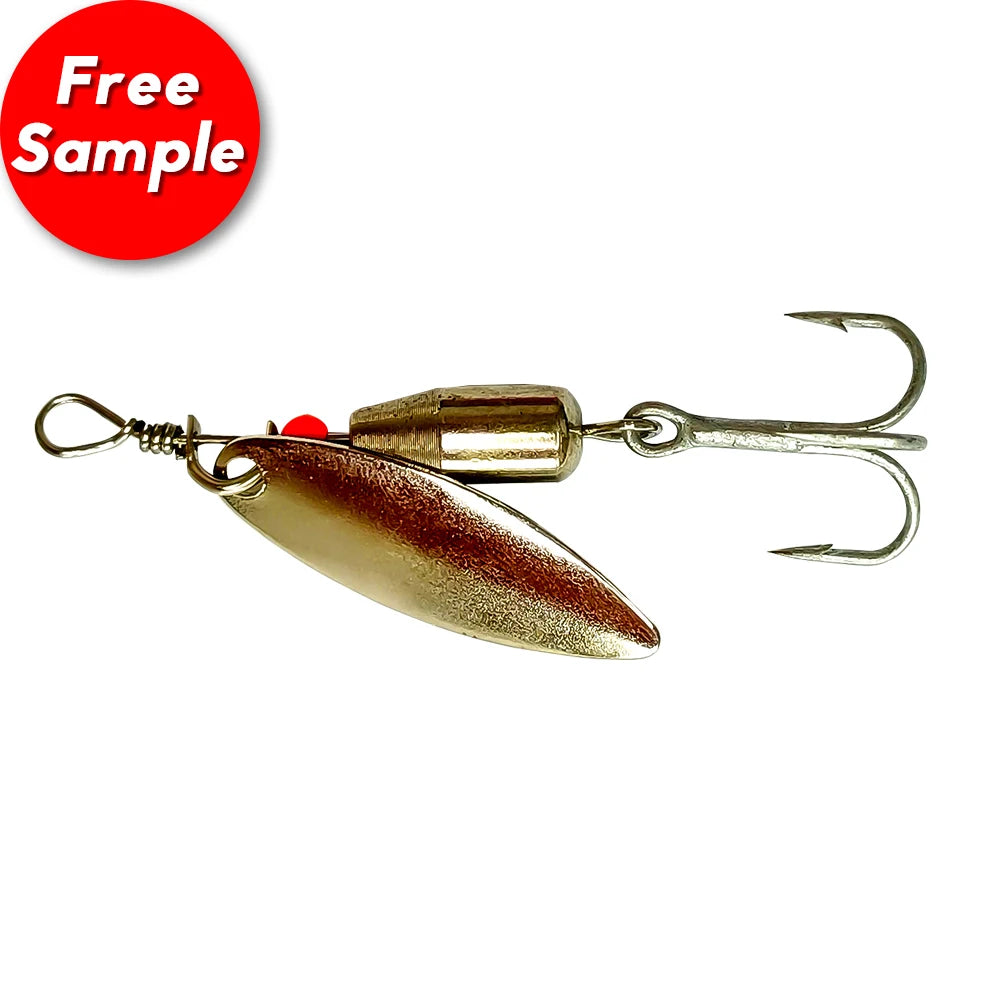 Newbility 5.5cm 4g Willow Blade Copper Bullet Weighted Spinner Bass Killer Metal Bait
