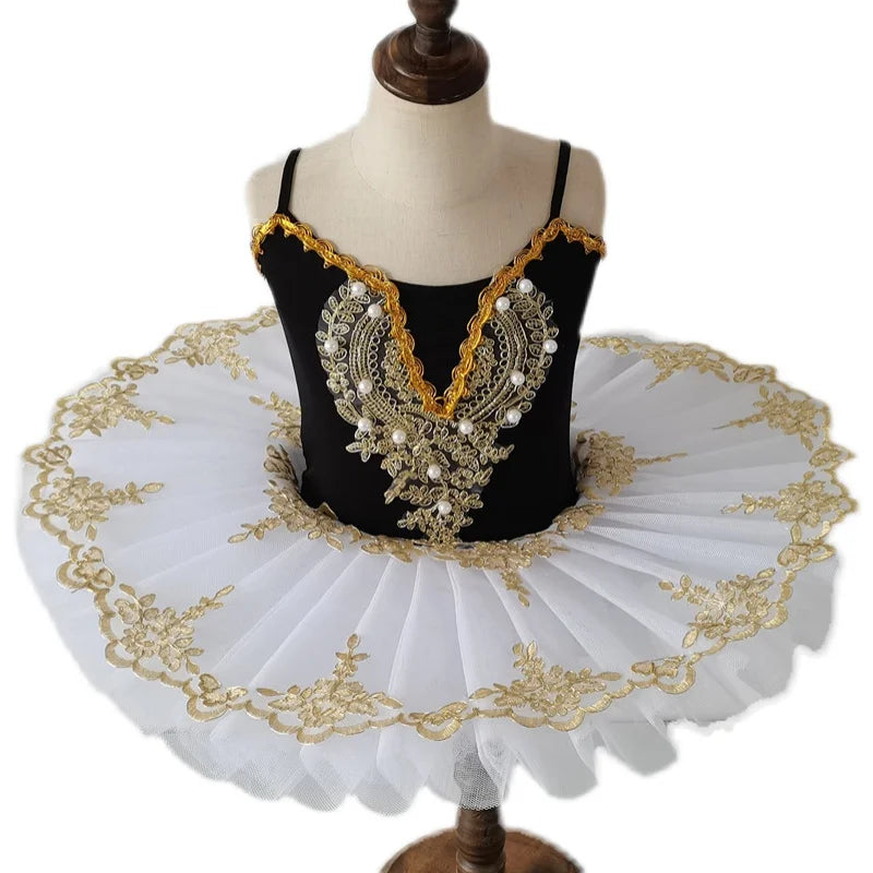 Girls' Sling Swan Shawl Children's Dance Performance Dress Children's Ballet Dress