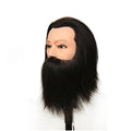 100% Human Hair Doll Male Hair Mannequin Heads With BeardNatural Hair Training Head Mannequin for Sale