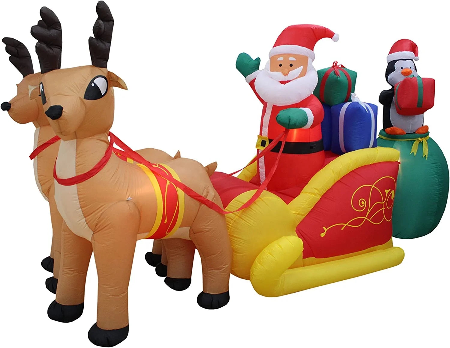 Waterhan Custom Penguin Holiday Gift Decor Inflatable Santa Plug Powered USB Wired Control PVC Material Eco-Friendly Waterproof