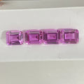5x7-12x16mm Emerald Cut 2# Pink Corundum Stone Synthetic Sapphire Gemstone